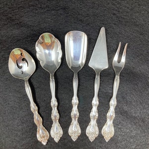 Vintage International Silverplate 5 piece Snack Set