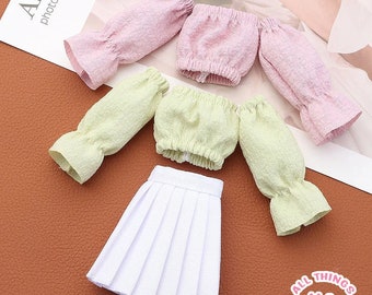 Barbi3 outfit doll clothing Rainbow High casual outfit Blythe doll dress handmade outfit 30 cm dolls BJD clothing miniatures Barbi3 miniskirt