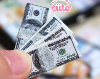 Doll miniature dollar bills money miniature banknotes miniature euro bills miniature cash for dolls accessories barbi mini dollars cabochon