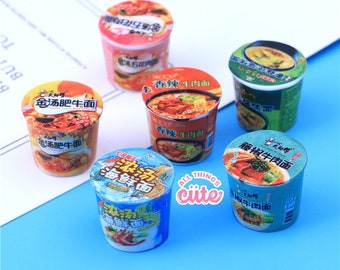 6 packs dollhouse miniature ramen japanese miniature instant noodles supermarket miniature brands for bjd dolls supermarket miniature food