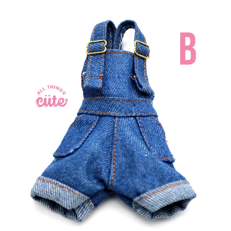 Barbie Clothes Jeans Dungarees Cute Dungarees for Doll Clothing Outfit