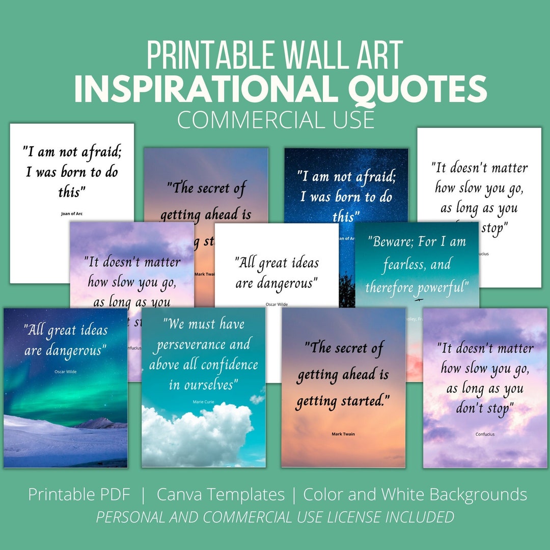Printable Wall Art Quotes, Digital Download Wall Art, Printable Quotes ...