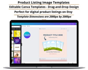 Etsy Product Listing Template, Printable Mockup Templates, Listing Mockup, Printable Mockup, Editable Mockups, Canva Mockup