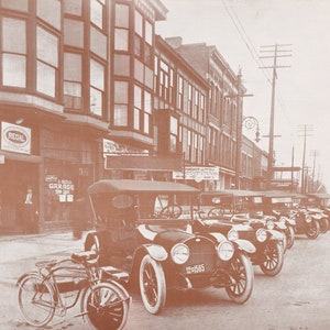 Vintage Sepia Tone Nostalgic Art Print - Regal Car Agency