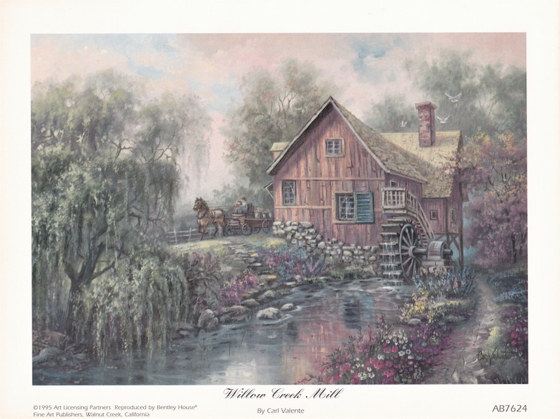 Set/2 Vintage Fine Art Prints by Artist Carl Valente Etsy