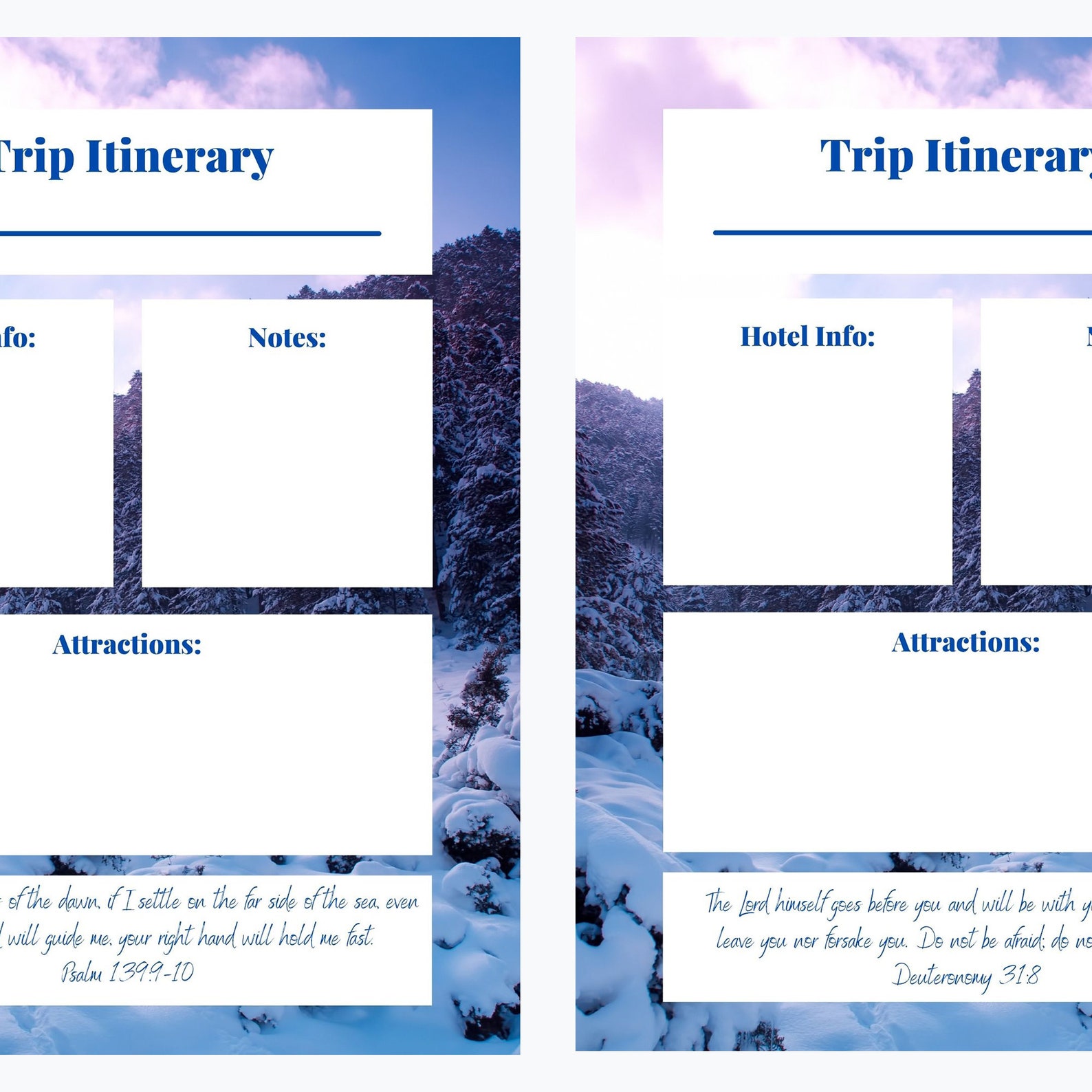 Ski Travel Info Planner Ski Trip Planner Printable Family Etsy