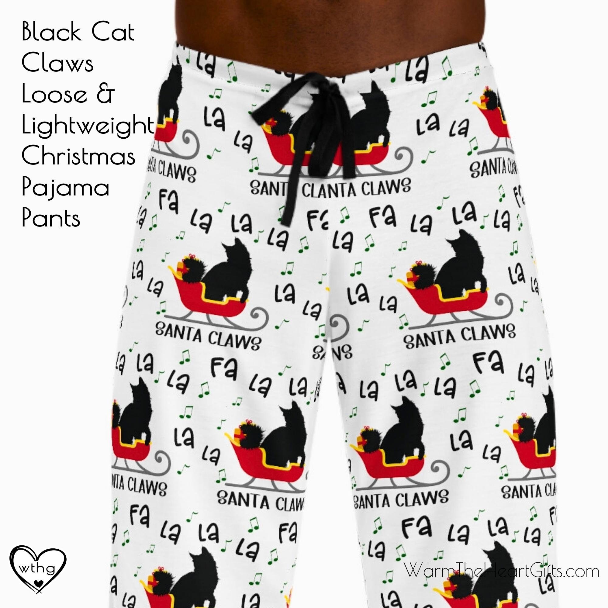 Christmas cat pajama pants best sale