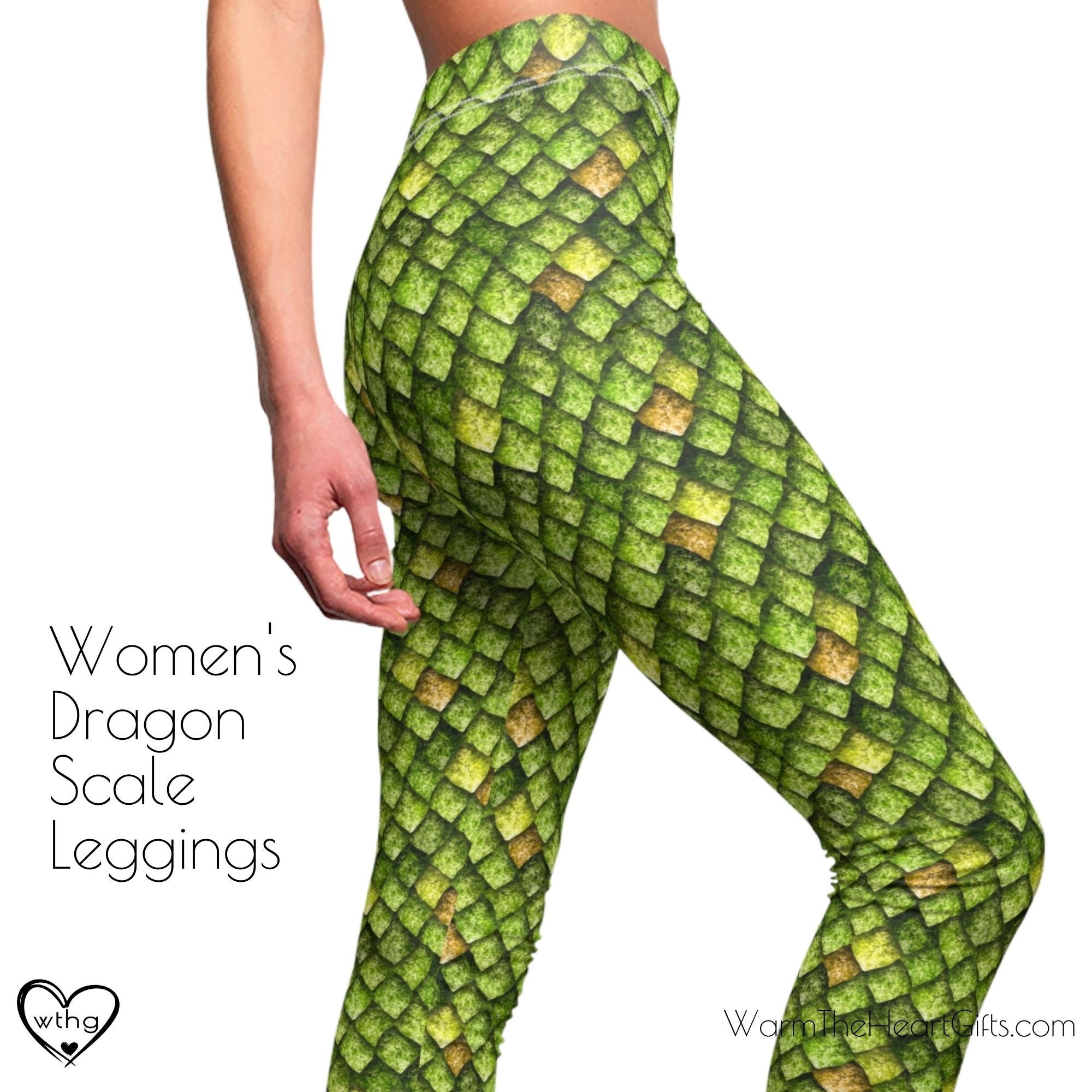 Fantasy Dress Dragon Scales Leggings Renaissance Cosplay Clothes 5395-WL  Green Scales N 