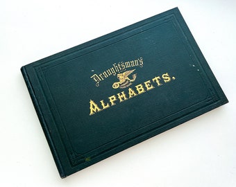 Original 1877 edition Esser Alphabets! Rare complete copy with ornaments and signs [Hand Lettering, Writing, Type, Typography] Vintage