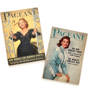 2 Issues of 1950s Pageant Ladies Fashion & Culture Digest Magazine Retro  Women's Popular Interest, Great Photos, Nuts Articles -  Norway