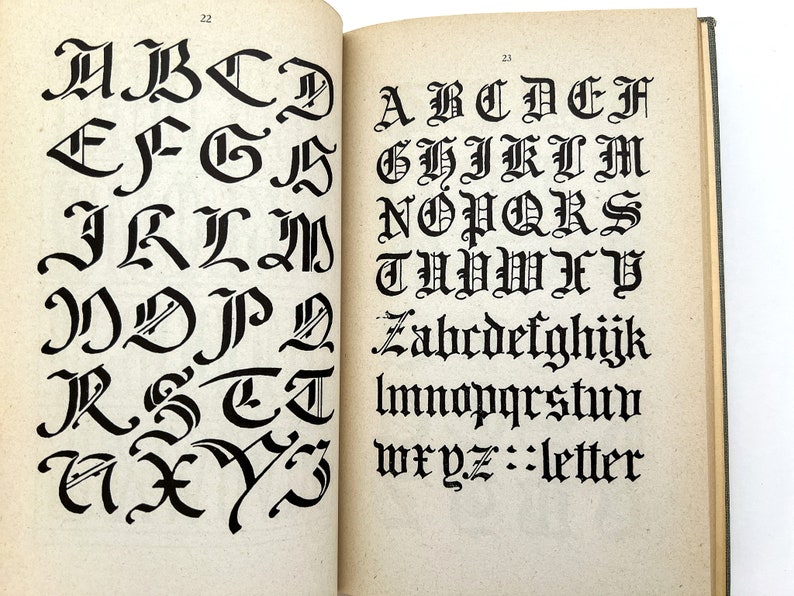 Russell 124 Types of Lettering 1940s Alphabet Specimens for Graphic ...