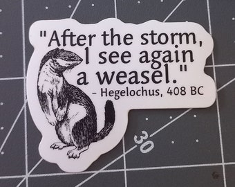 Hegelochus / Después de la tormenta... / Pegatina de vinilo divertida