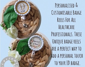 Personalised Retractable Badge Reel: Midwife & Nurse ID Holder
