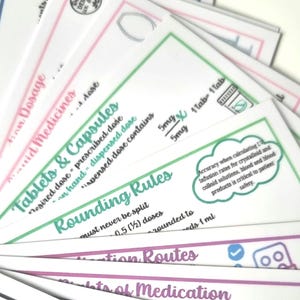 SAFE MEDICATE REFERENCE Guides - Midwifery and Nursing Flashcards, Healthcare, Students Learning Educational Resources, 13 Pocket Guides