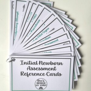 Initial Newborn Assessment Reference Cards: Midwifery Student Pocket Guides
