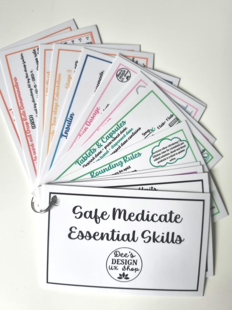 SAFE MEDICATE REFERENCE Guides - Midwifery and Nursing Flashcards, Healthcare, Students Learning Educational Resources, 13 Pocket Guides
