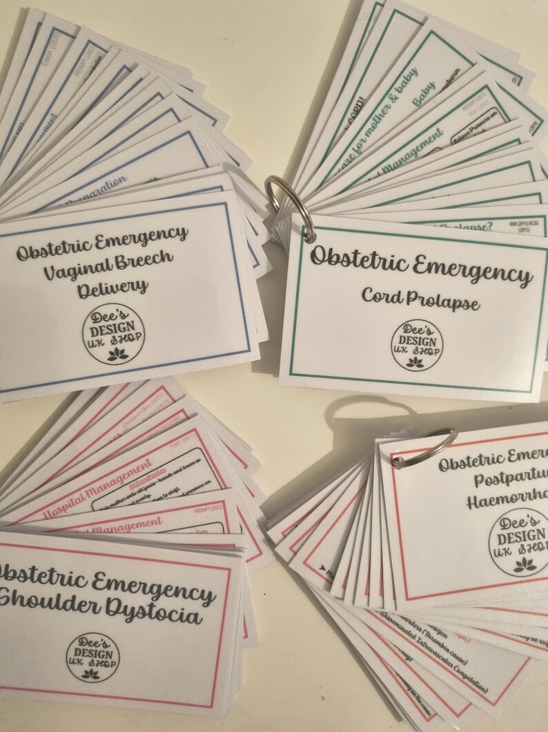 Osce Card Emergency Obstetric Flashcards: Midwifery OSCE Study Guide - Etsy UK
