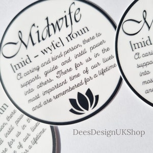 UNIQUE MIDWIFE STICKER, Customised Midwife Decal, Nurse Gift, Personalised Laptop Decal, Medical Badge, Midwifery Student