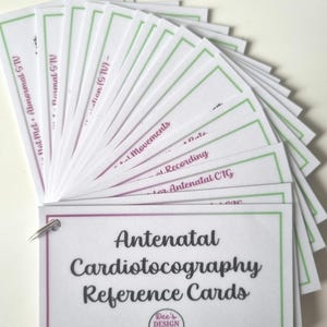 Midwifery CTG Study Cards: Antenatal Learning Resources (15 Pocket Guides)