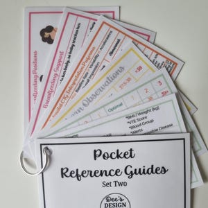 CARTÕES DE REFERÊNCIA DE BOLSO, Estudante de Obstetrícia, Recursos de Aprendizagem de Gravidez e Maternidade, Cartazes Educacionais, Conjunto de 6 Guias de Bolso 2