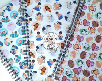 DIVERSE MIDWIFERY NOTEBOOK ~ Midwife Gift ~ Inclusive Spiral Notebook ~ Student Midwife Notebook ~ Midwife Notepad ~ Birth Counting Logbook.