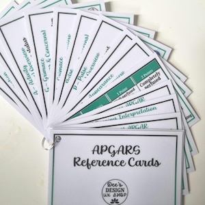 APGAR Reference Cards: Midwifery Student Pocket Guides