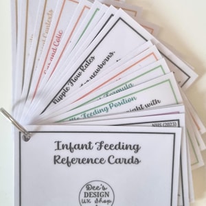 INFANT FEEDING CARDS | Midwifery Student Resource | Infant Feeding | Learning Guides | Midwifery Education | Set of 15