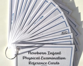 NIPE EXAMINATION CARDS, Midwifery Student,Newborn Learning Resources, Midwifery Education, 15 Pocket Size Guides