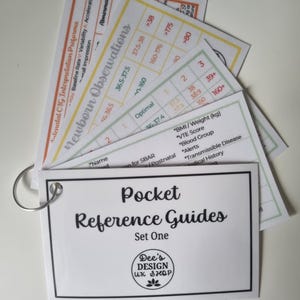 CARTÕES DE REFERÊNCIA DE BOLSO, Estudante de Obstetrícia, Recursos de Aprendizagem de Gravidez e Maternidade, Cartazes Educacionais, Conjunto de 4 Guias de Bolso 1
