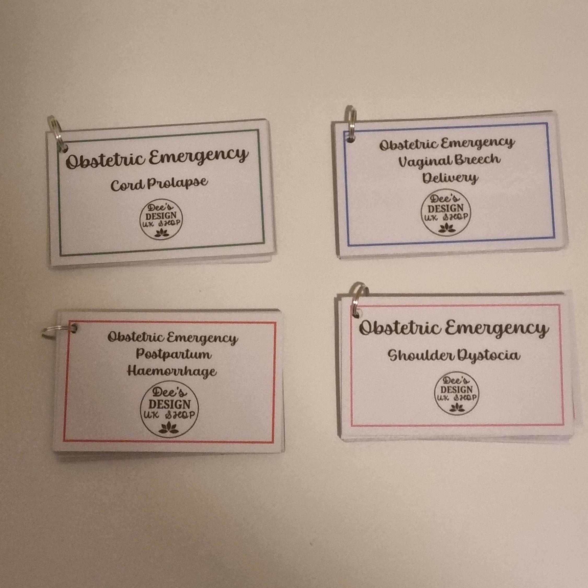 Osce Card Emergency Obstetric Flashcards: Midwifery OSCE Study Guide - Etsy UK