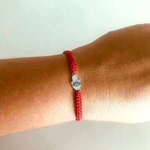 Hamsa Evil Eye Red String Bracelet | Silver Evil Eye Red String Bracelet| Lucky Charm Bracelet|Guardian Angel Bracelet|Kabbalah Red Bracelet