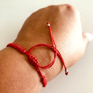 Armband met rood koord Boze oog rode koordarmband Lucky Charm armband Beschermengel armband Kabbalah rode armband afbeelding 6