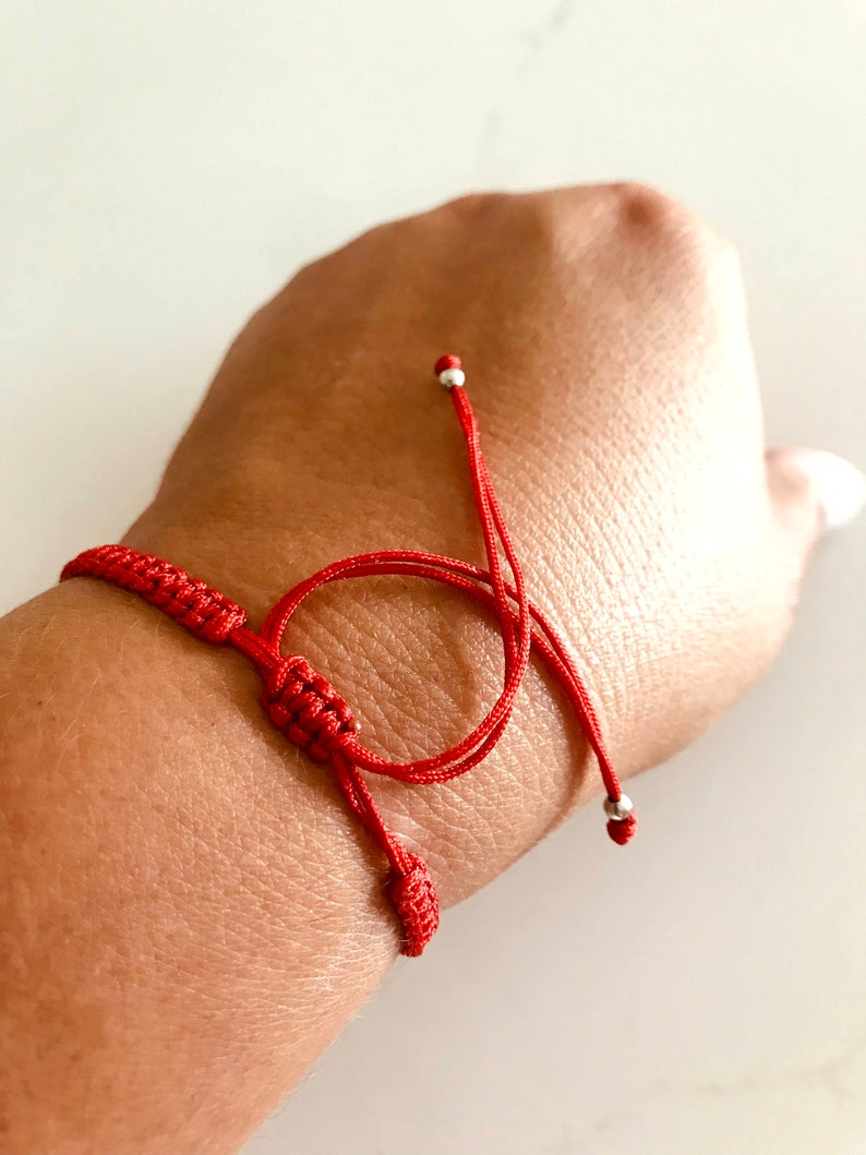 Armband met rood koord Boze oog rode koordarmband Lucky Charm armband Beschermengel armband Kabbalah rode armband afbeelding 6