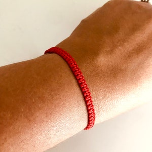 Handmade Macrame Red String Bracelet: Evil Eye Protection