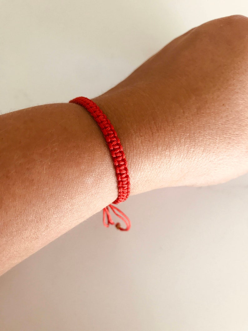 Armband met rood koord Boze oog rode koordarmband Lucky Charm armband Beschermengel armband Kabbalah rode armband afbeelding 2