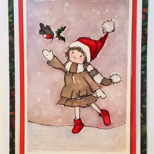 Aquarell Weihnachtskarte