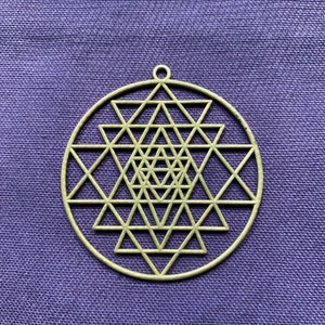 Sri Yantra Optimal Sacred Geometry Pendant