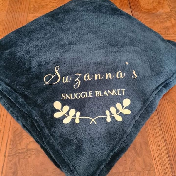 Personalised Snuggle Blanket | Personalised Bed Throw | Blanket