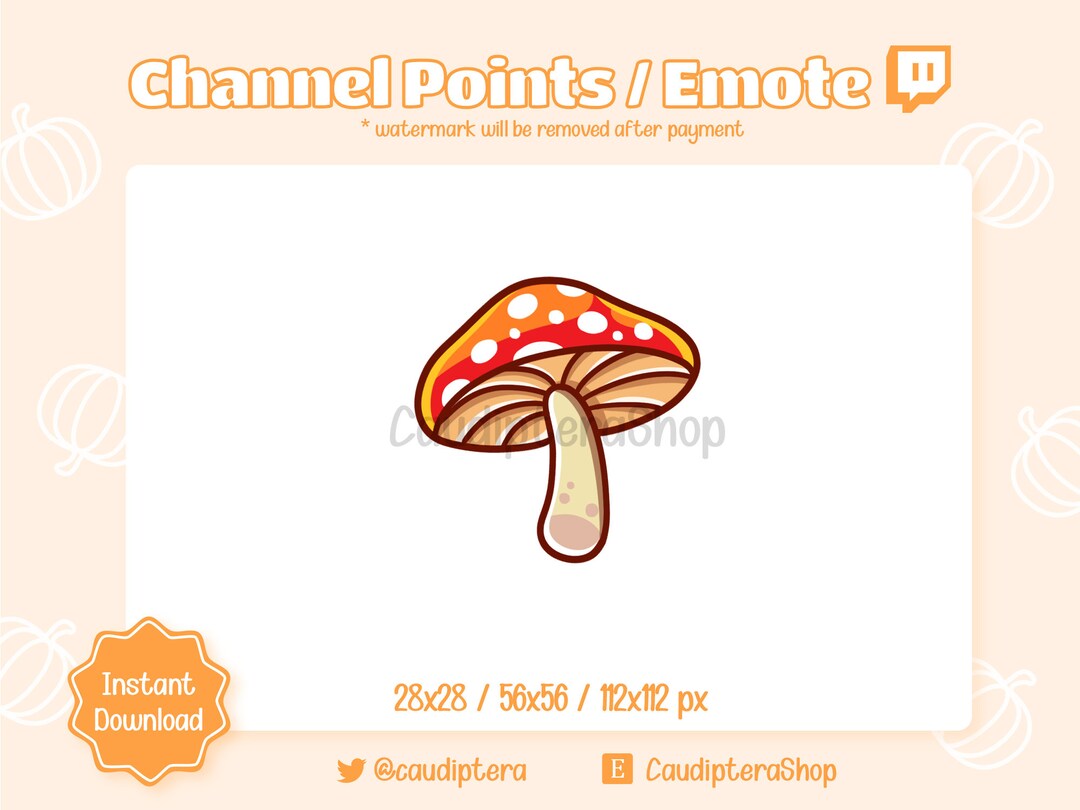 Channel Point / Emote Twitch Mushroom Discord Halloween Etsy