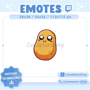 Potato Twitch Emote - Potato - Potato - Happy - Discord - Stream - Streamer