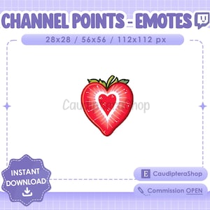 Channel Point / Emote Twitch Strawberry 2 - Strawberry - Fruit - Food - Discord - Stream - Streamer