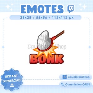 May include: A red net with a white rock inside, with a yellow starburst behind it and the word "BONK" in red letters.