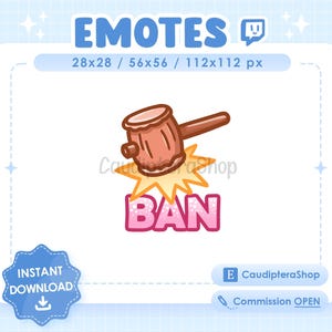 Twitch/Discord Emote - Ban - Hammer