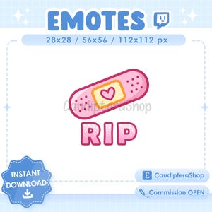 Twitch Emotes - Discord - RIP - Kawaii - Cute