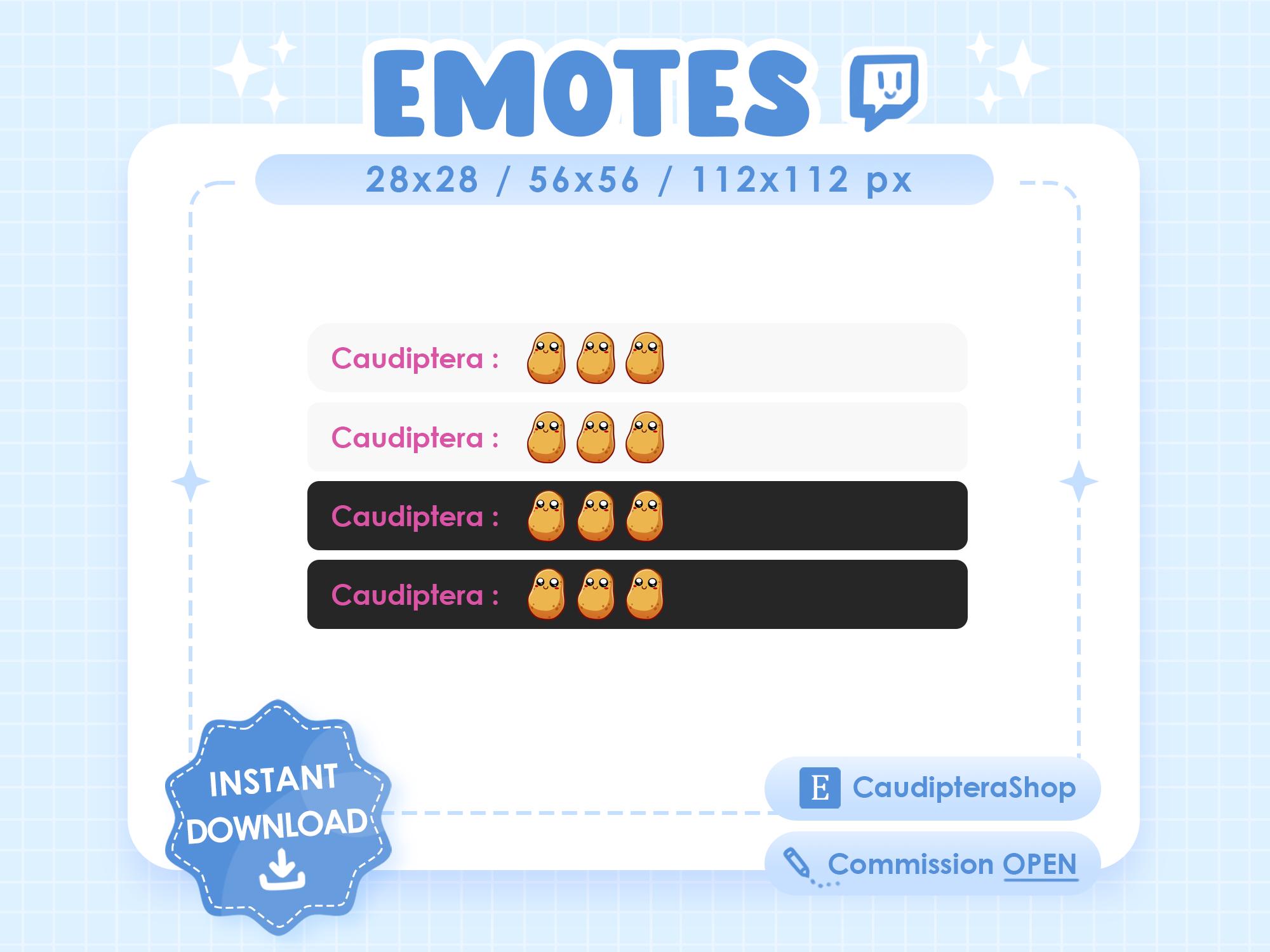 Potato Stramer Code Potato Twitch Emote - Potato - Potato - Happy - Discord - Stream ...