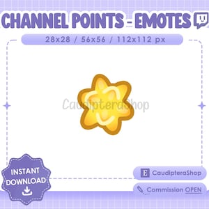 Channel Point / Emote Twitch star fragment - Discord - Stream - Streamer - Star Fragments - Kawaii - Cute