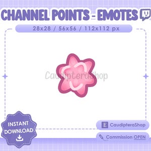 Channel Point / Emote Twitch pink star fragment - Pink - Discord - Stream - Streamer - Star Fragments - Kawaii