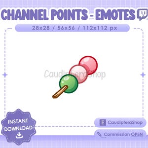 Channel Point / Emote Twitch Dango - Food - Japon - Japanese - Streamer - Stream