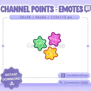 Channel Point / Emote Twitch Candy - Stars - Stars - Candy - Stream - Streamer