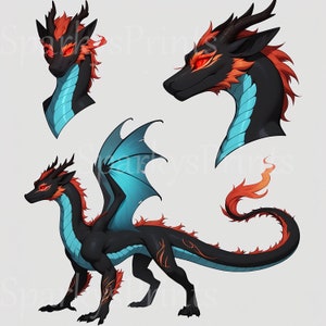LIMITED x5, Adopt a Dragon, Feral OC, Reference Sheet, Adoptable Character, Digital Download, Fursona